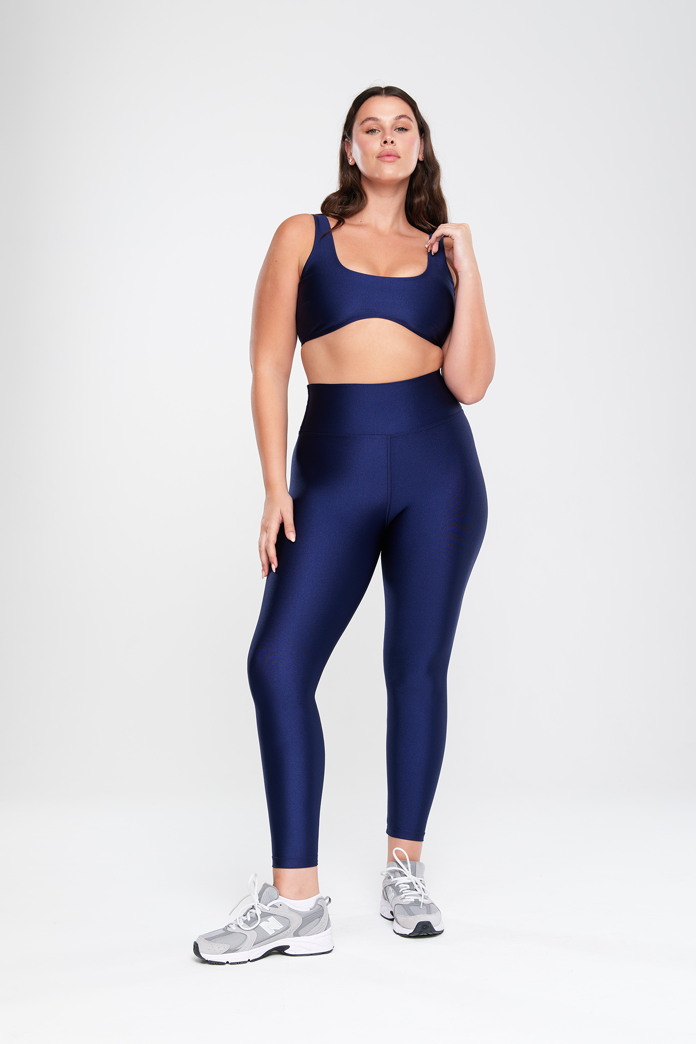 טופ LIRUX קטן + טייץ LIRUX ארוך גבוה - NAVY BLUE