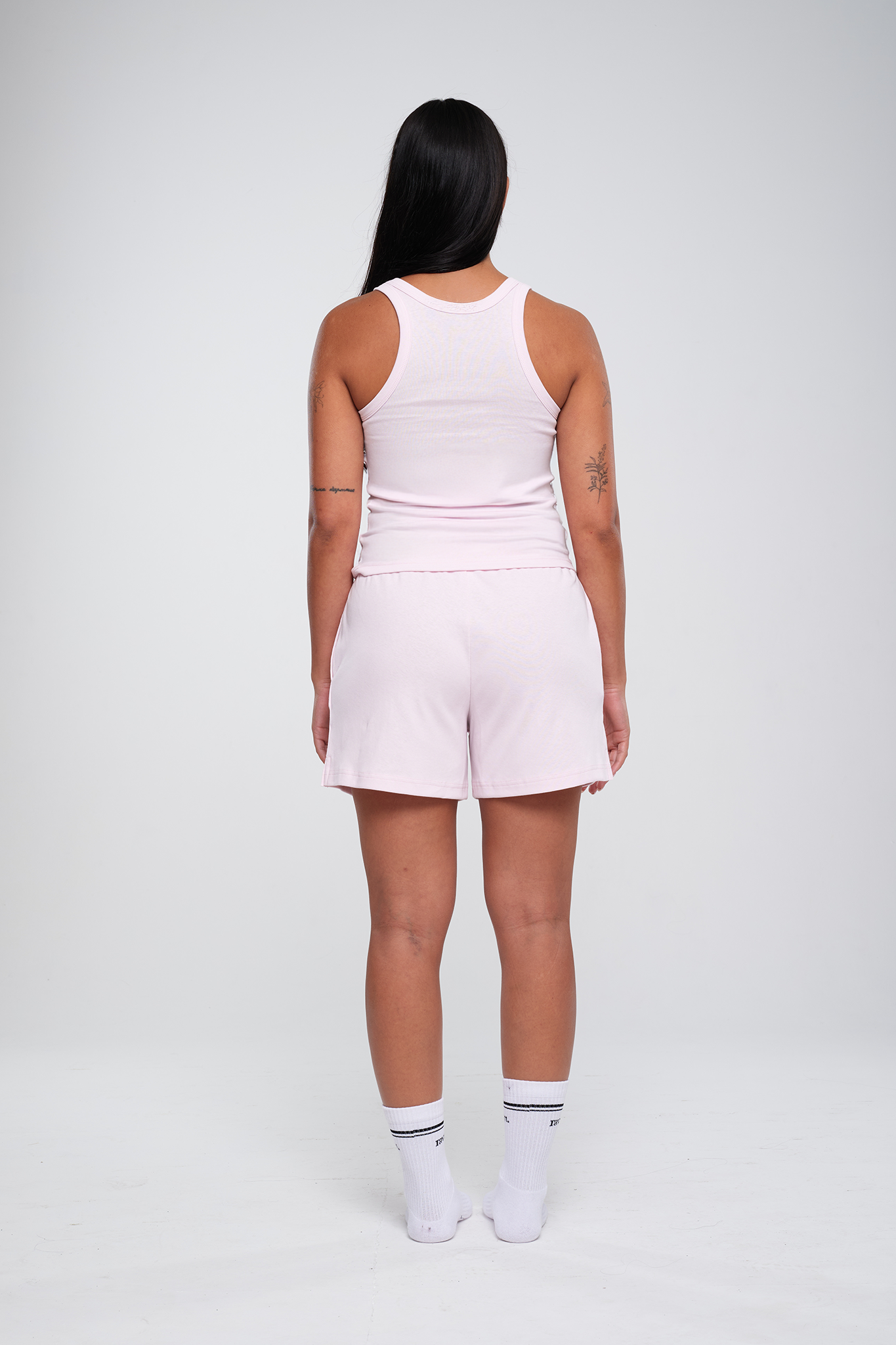 גופית RIB לוגו - SOFT PINK