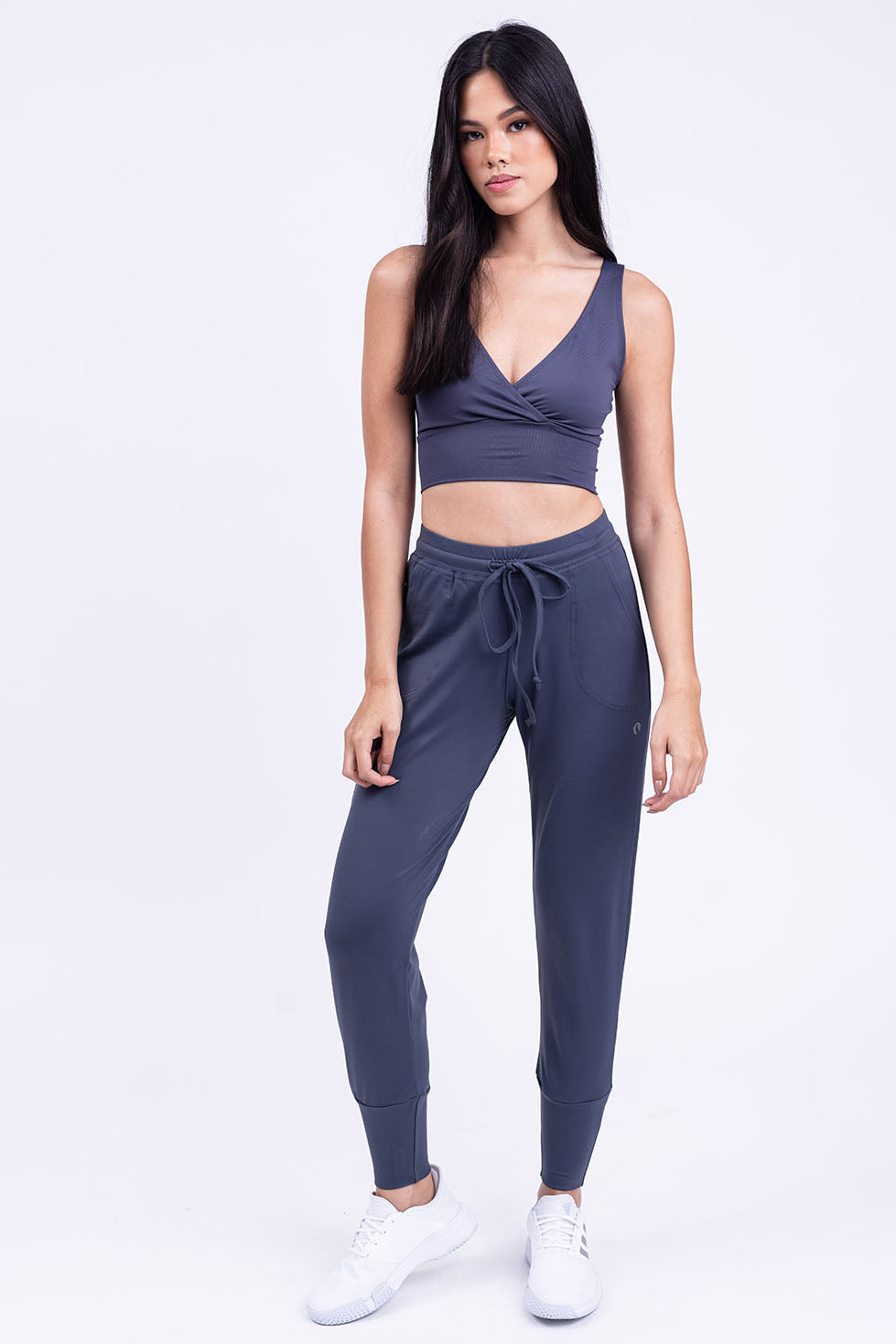 מכנסי NANU רפויים עם חפת - אפור