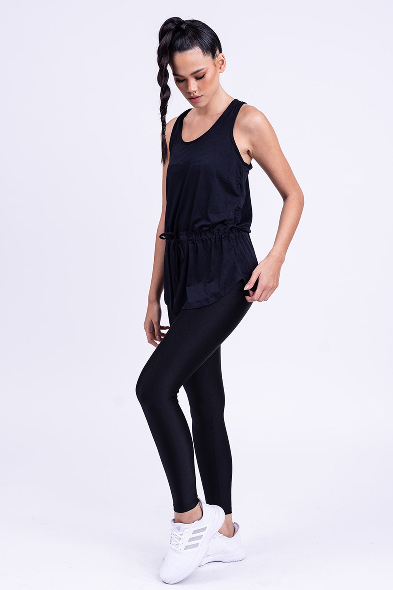 גופית YALU שרוך במותן - BLACK