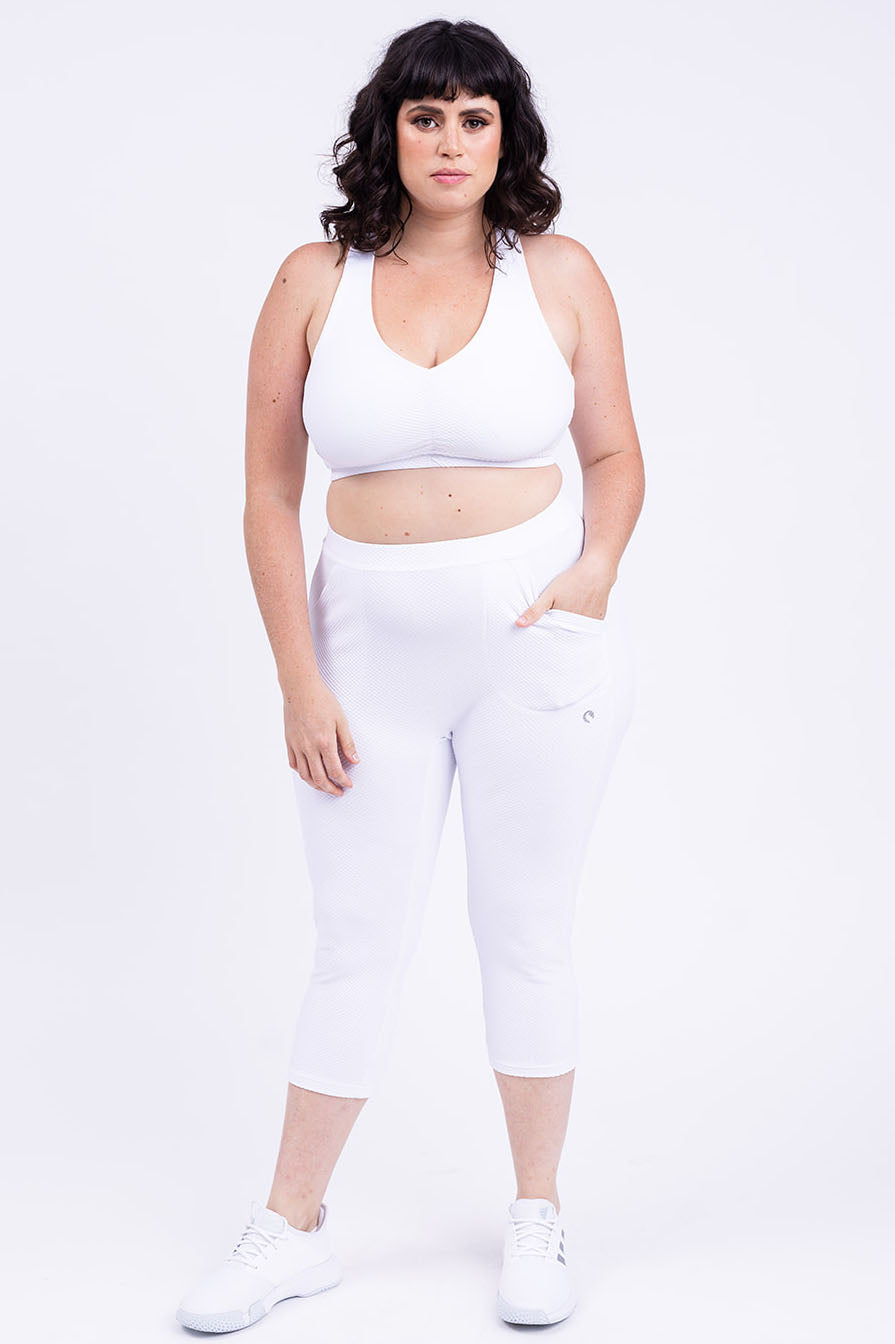 מכנסי NANU 7/8 בועות רפויים - WHITE