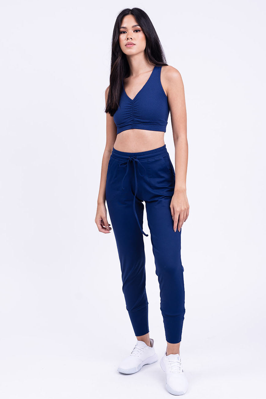 מכנסי NANU רפויים עם חפת - כחול