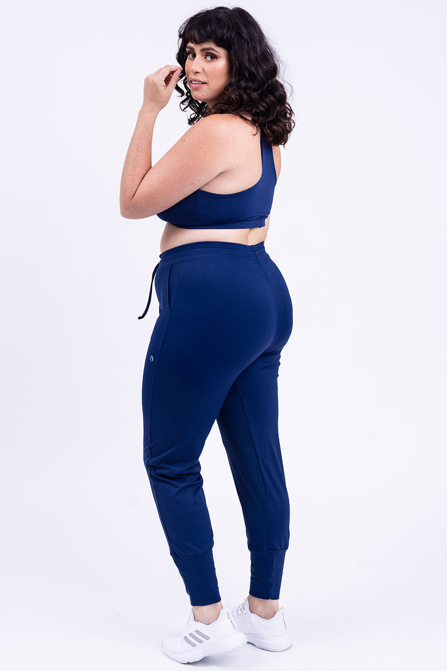 מכנסי NANU רפויים עם חפת - כחול