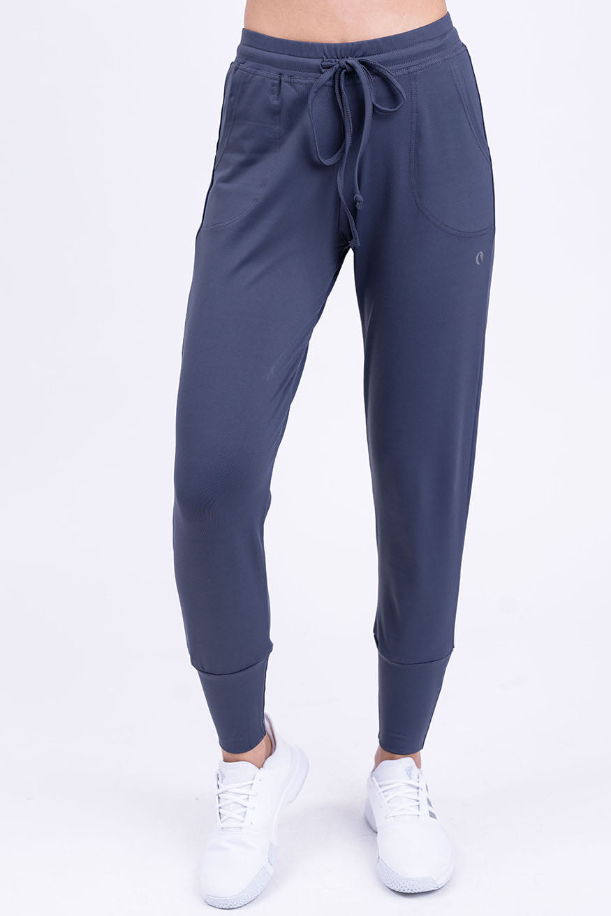 מכנסי NANU רפויים עם חפת - אפור