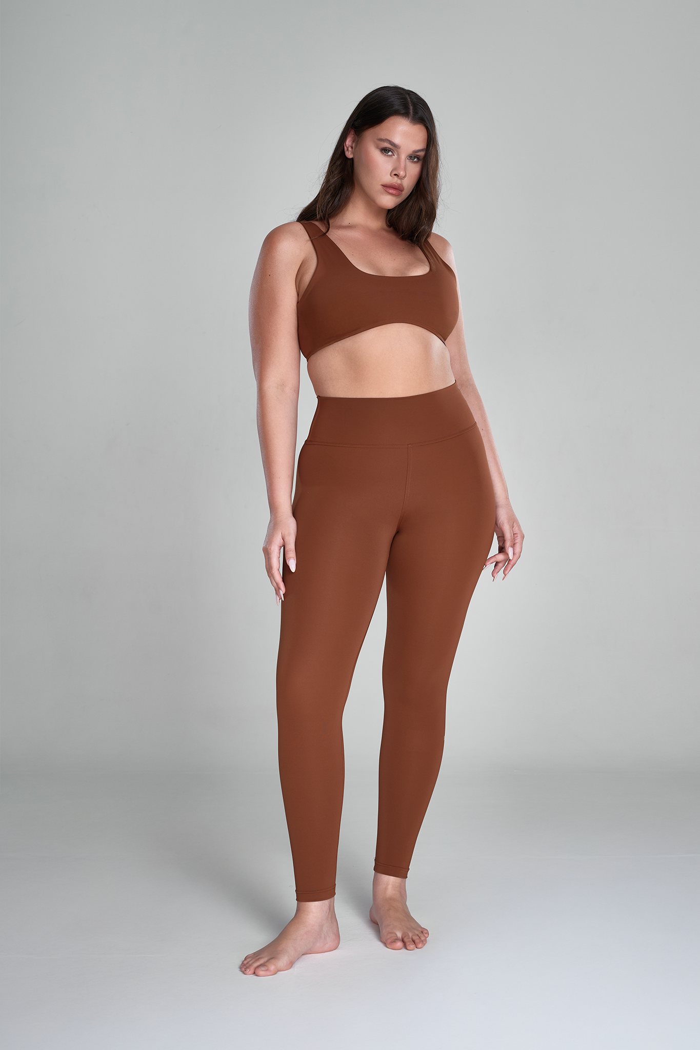 טייץ YALUUP.PRO ארוך גבוה - MORENA BROWN