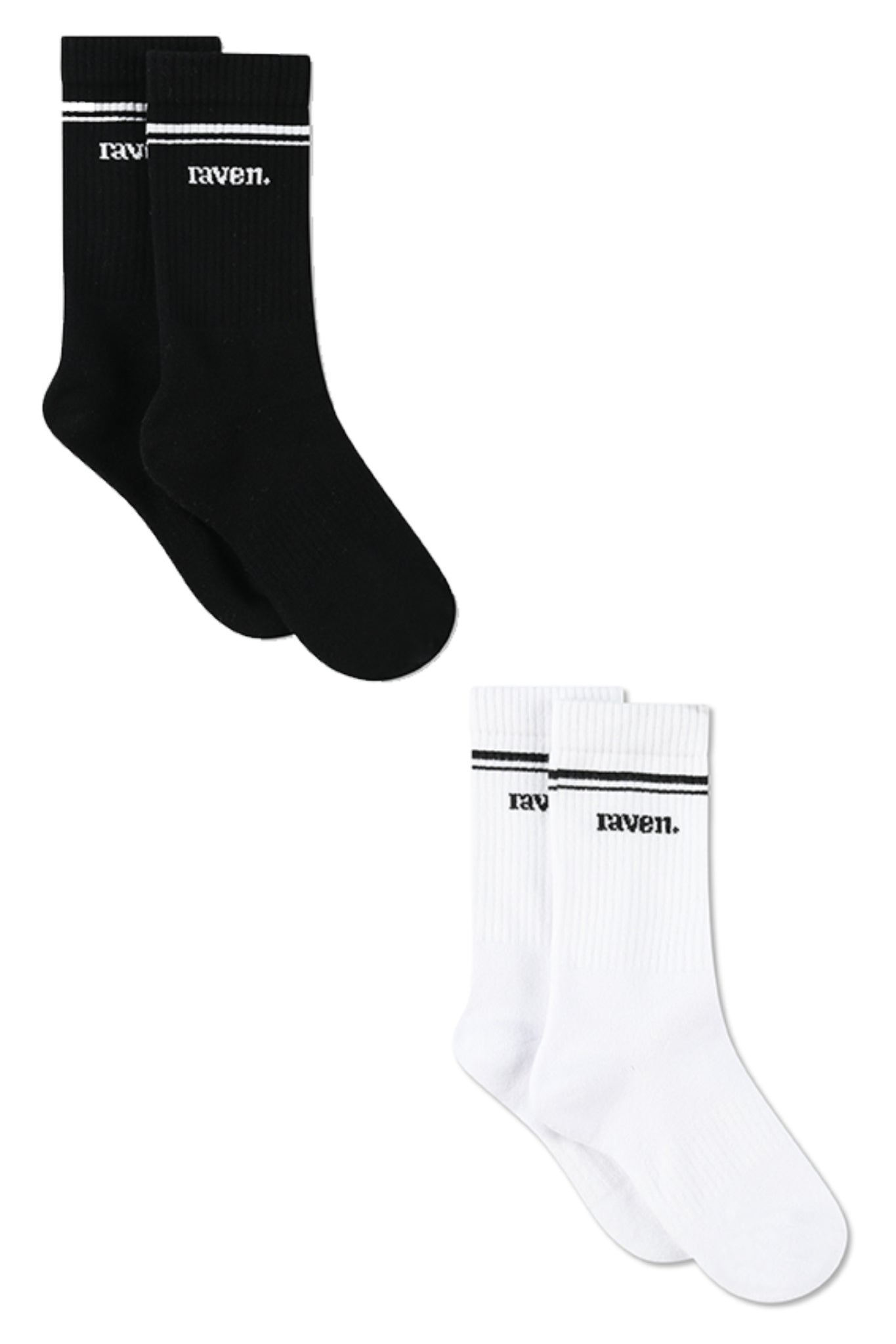 raven SOCKS PACKAGE - BLACK & WHITE