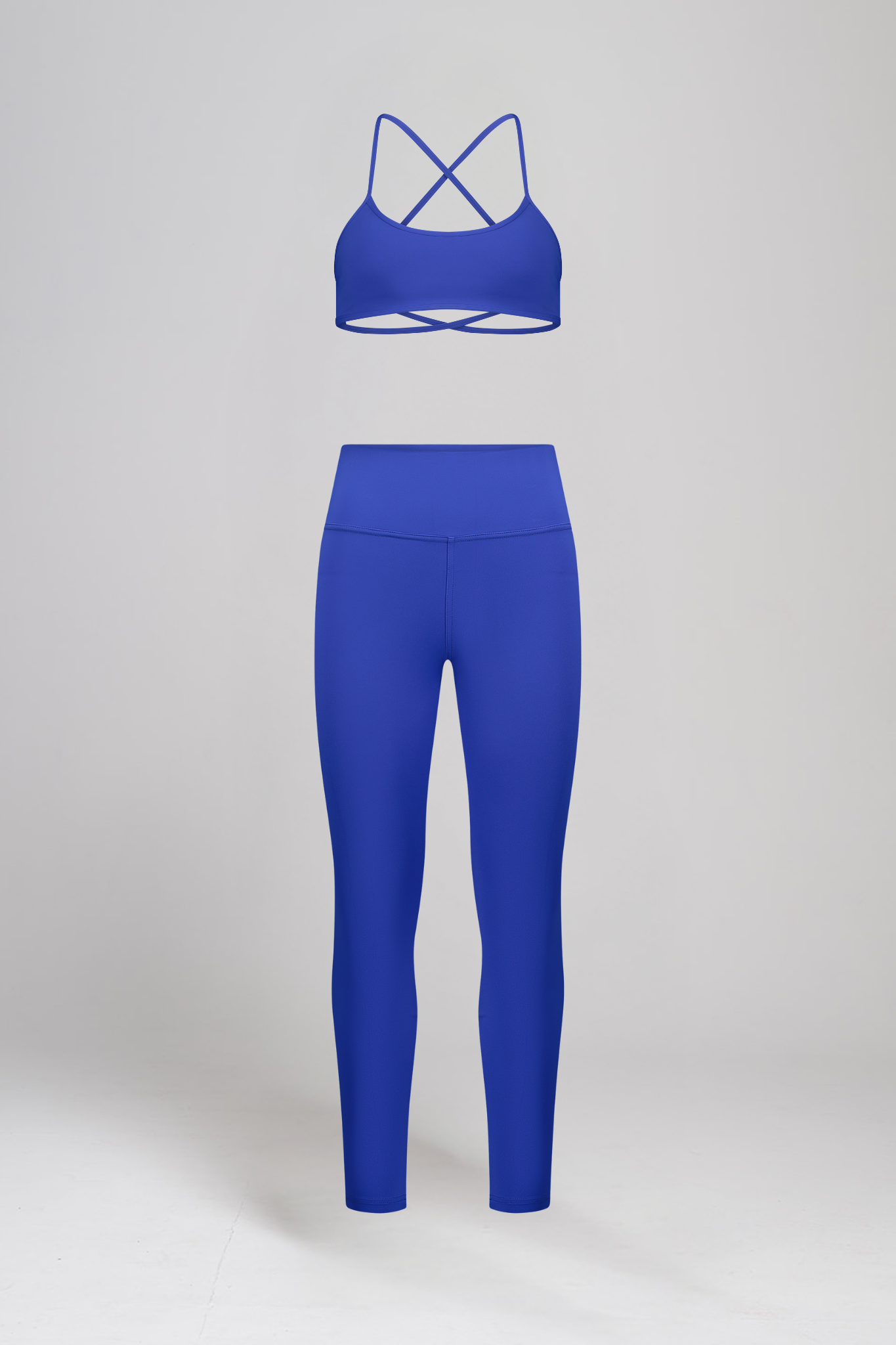 טופ YALUUP.PRO מוצלב + טייץ YALUUP.PRO ארוך גבוה - ROYALTY BLUE