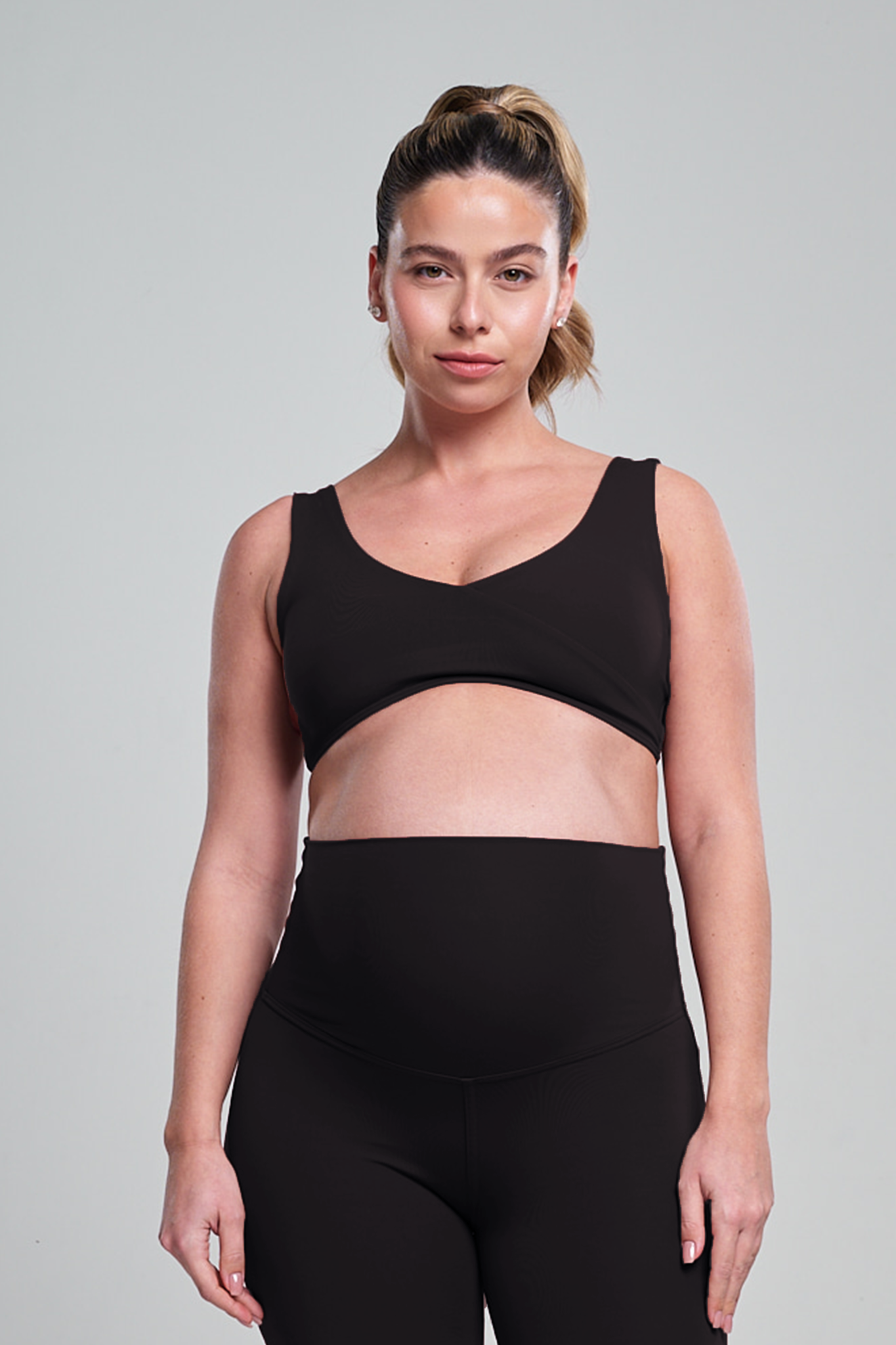 טופ YALUUP.PRO מעטפת הריון - COFFEE