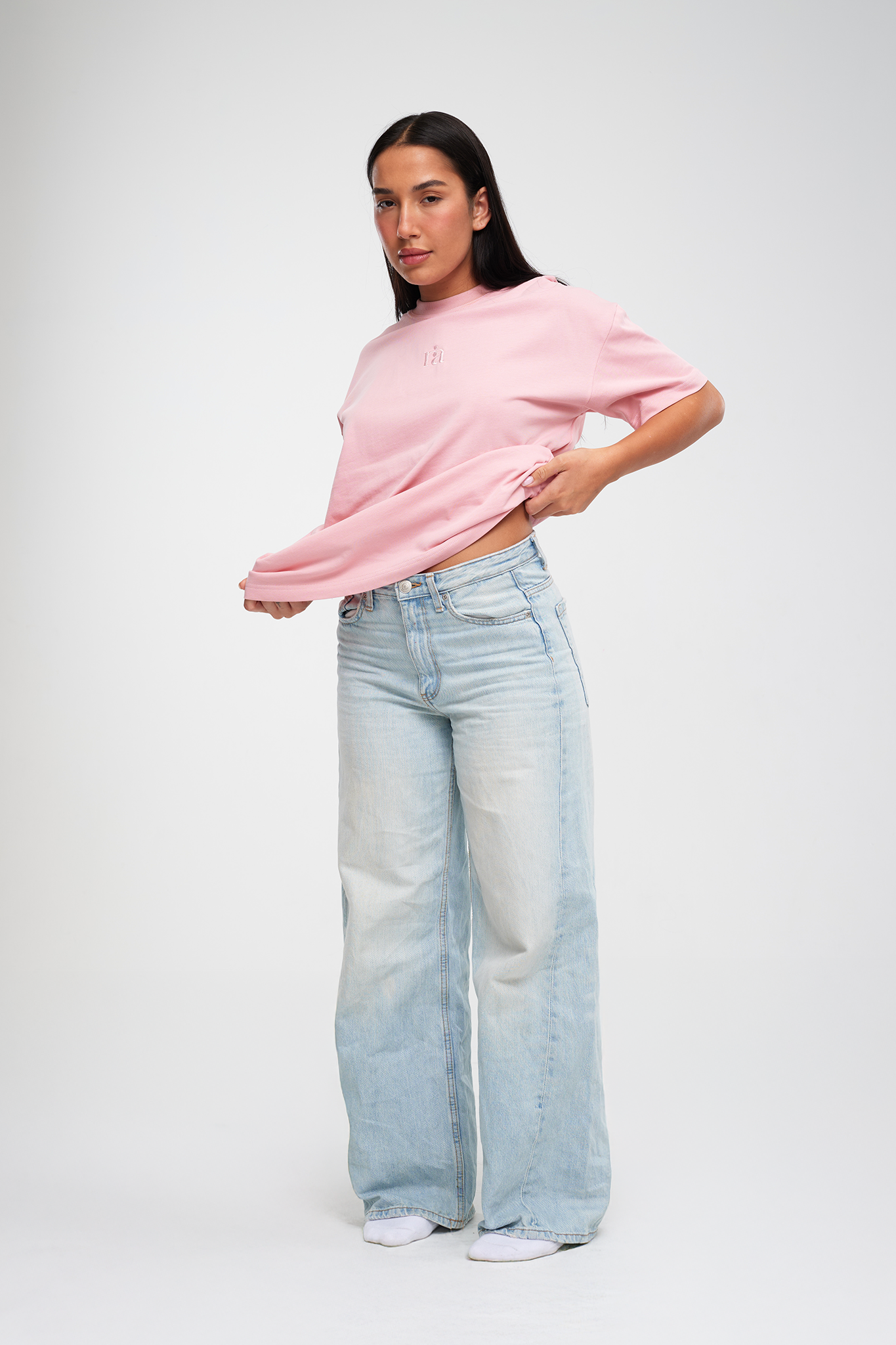 חולצת טי COTTON אוברסייז - CLASSIC PINK