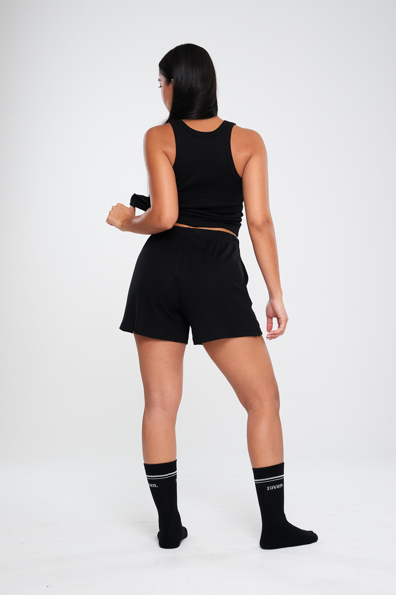 גופית RIB לוגו - BLACK