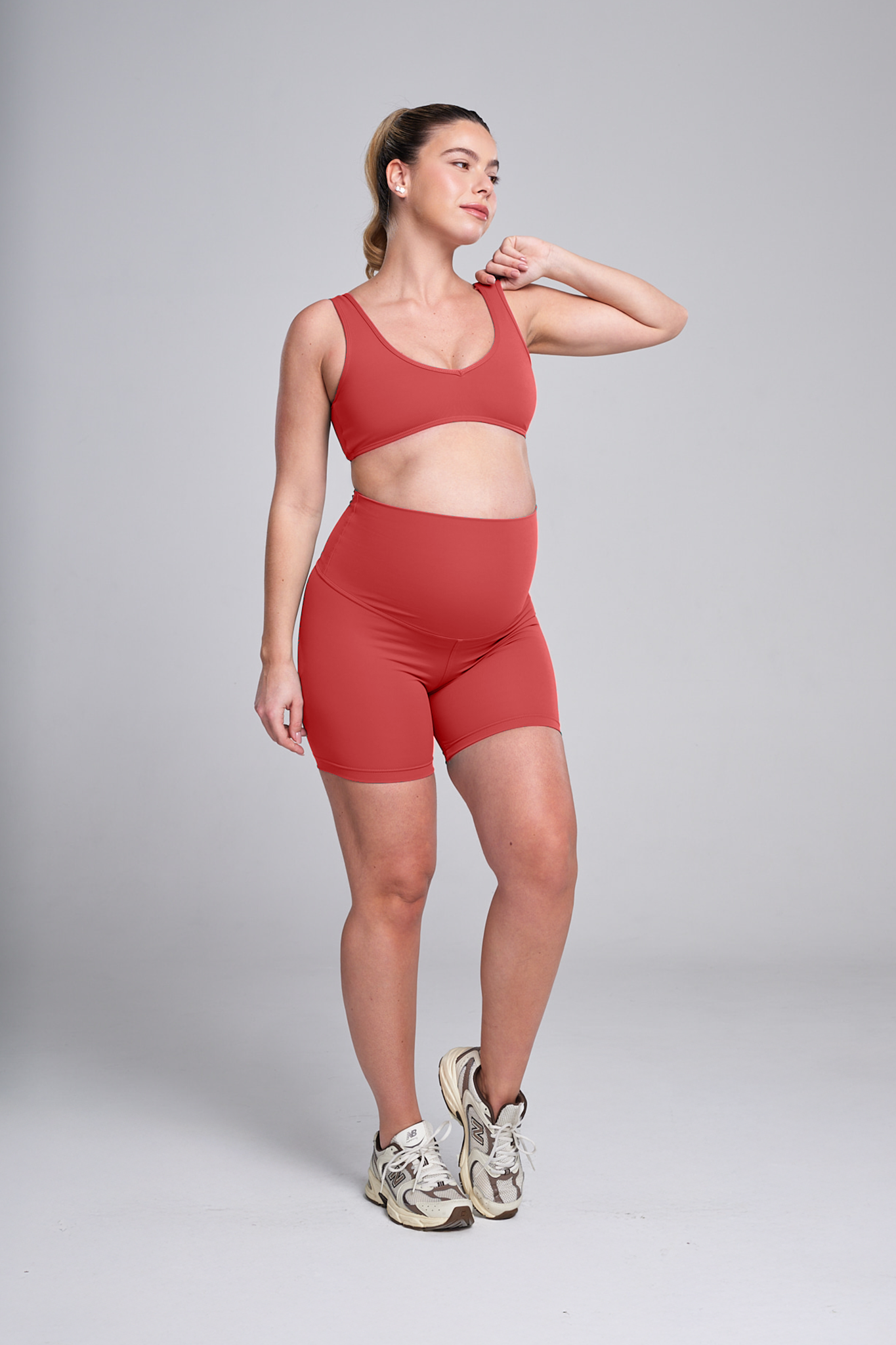 טייץ YALUUP.PRO קצר הריון - MARS RED