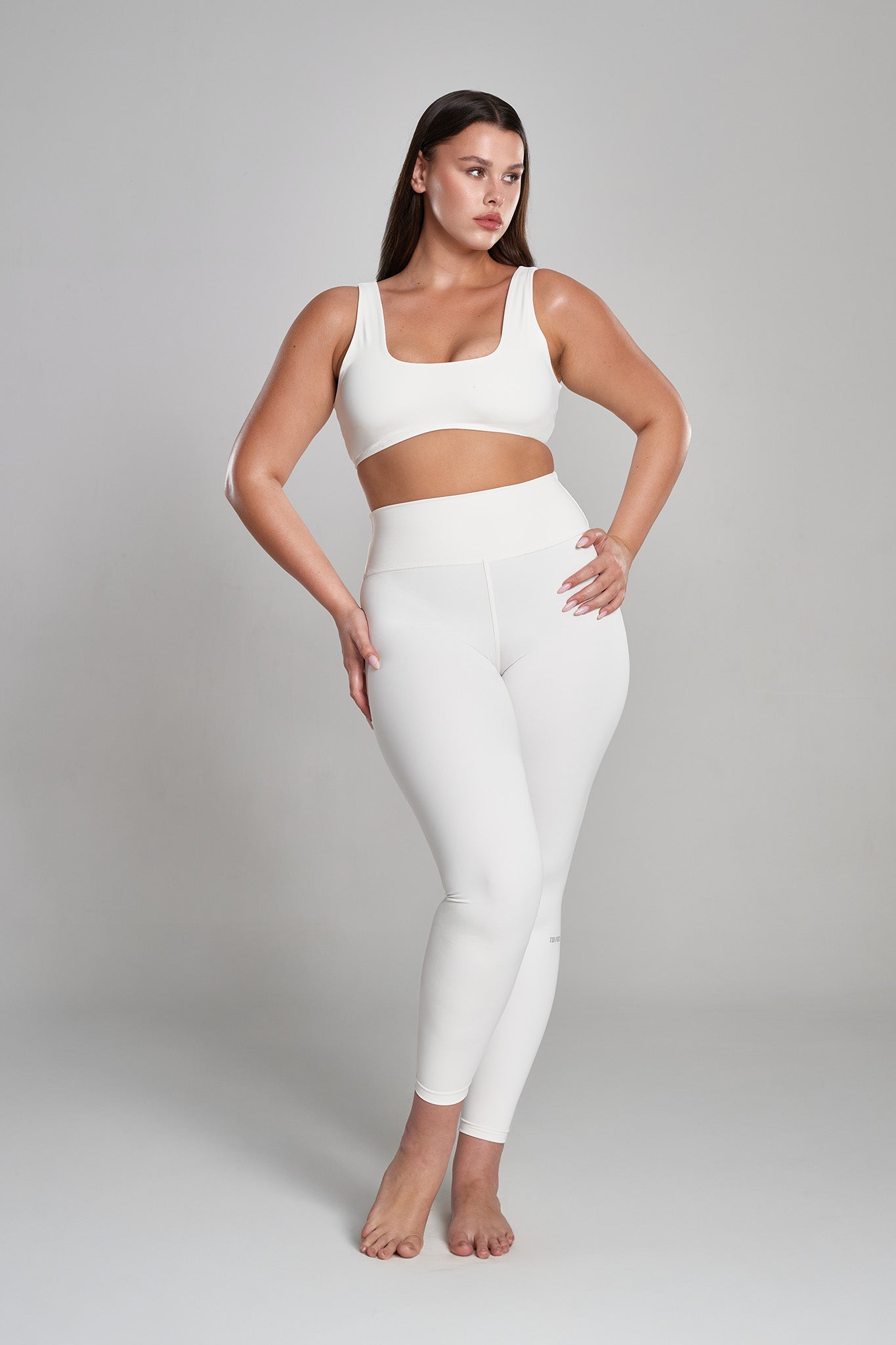 טייץ YALUUP.PRO ארוך גבוה - SNOW WHITE