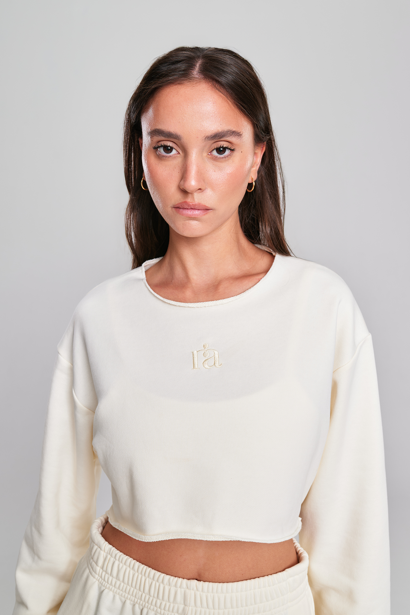 חולצת COTTON קרופ - VANILLA ICE