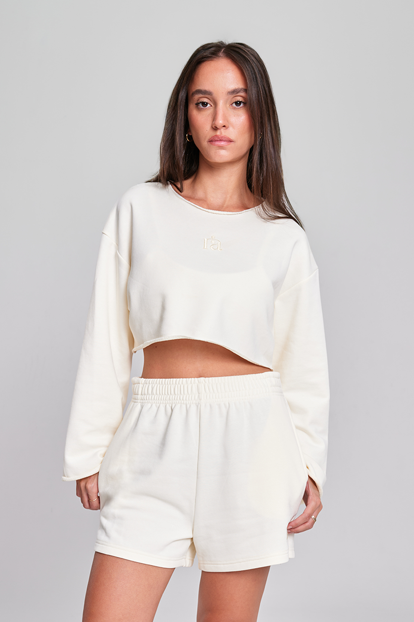 חולצת COTTON קרופ - VANILLA ICE