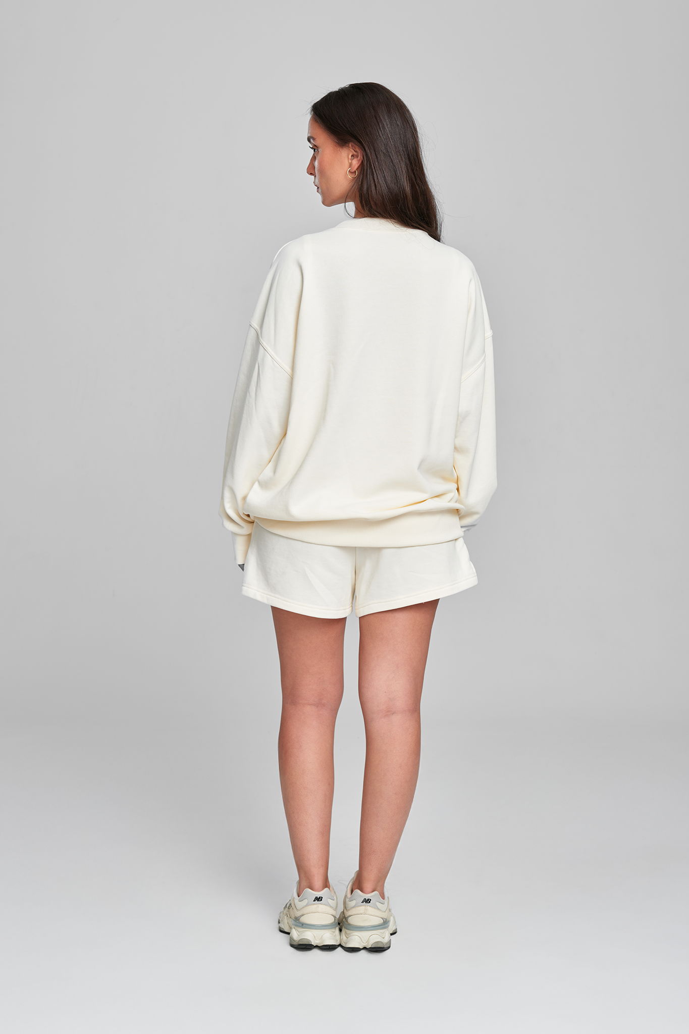 חולצת COTTON ארוכה + מכנסי COTTON קצרים - VANILLA ICE