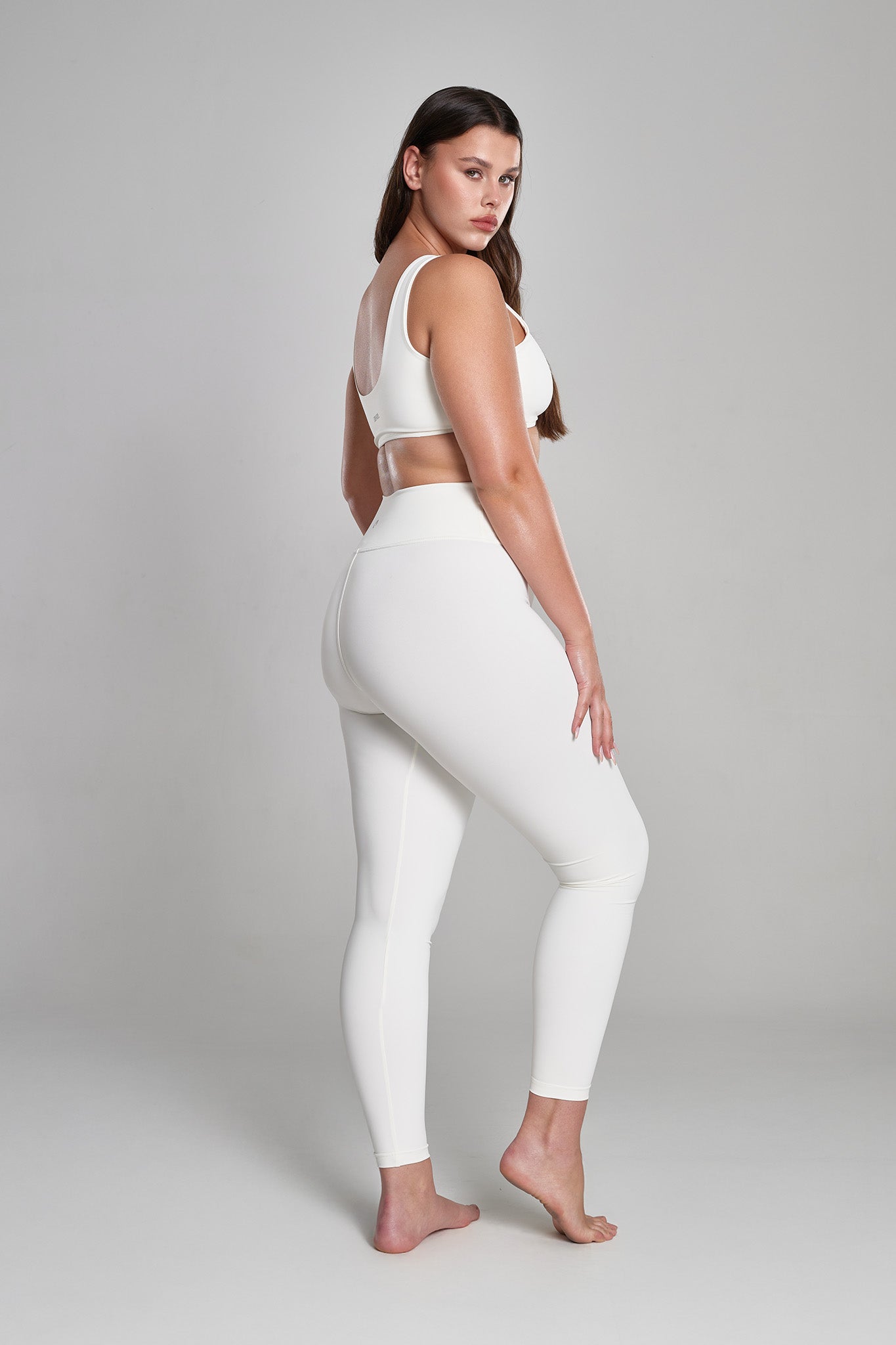 טייץ YALUUP.PRO ארוך גבוה - SNOW WHITE