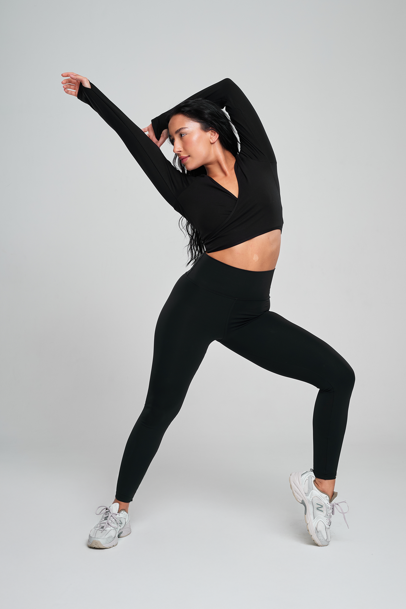 טייץ YALUUP.PRO ארוך גבוה - BLACK