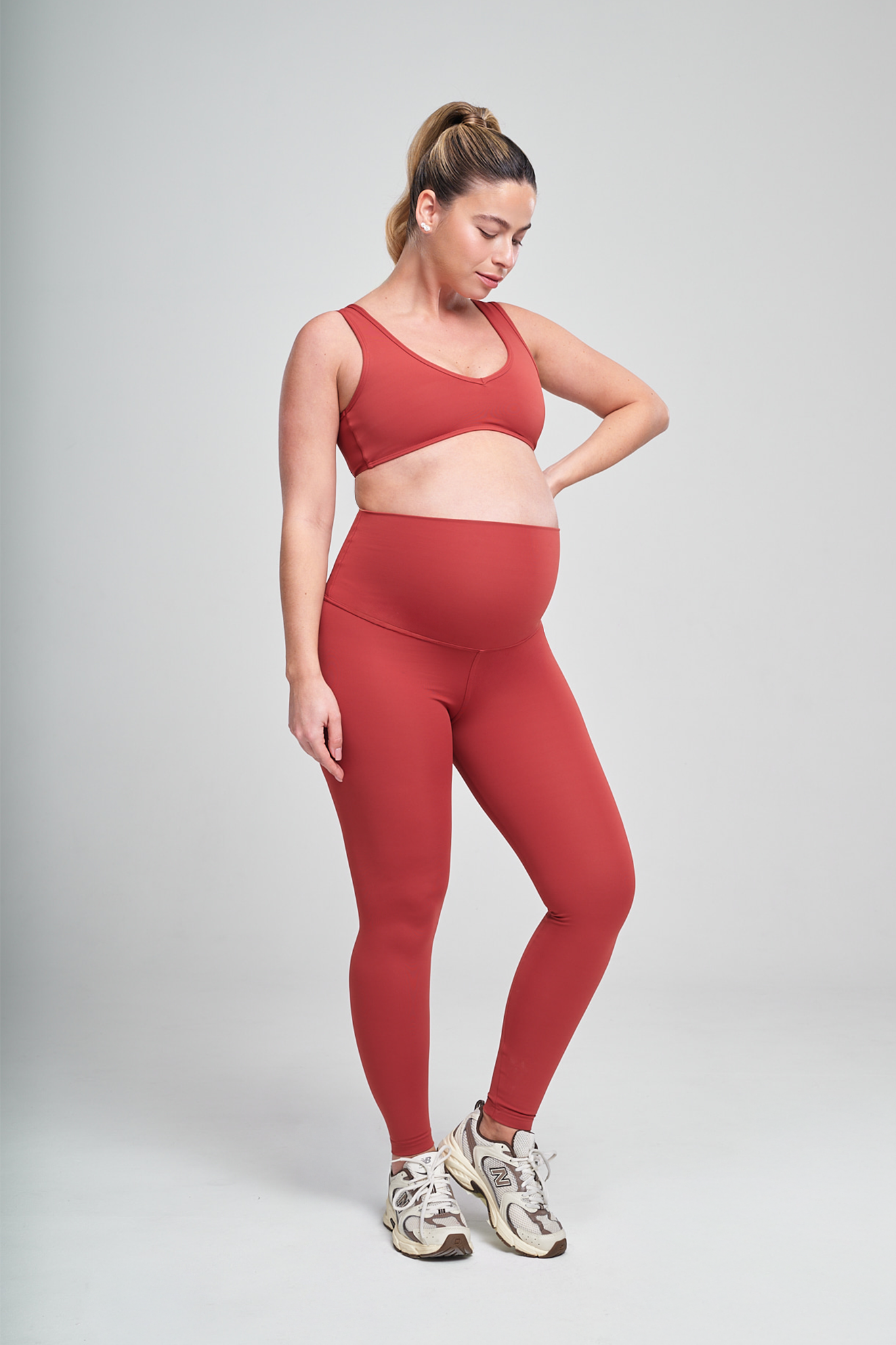 טייץ YALUUP.PRO ארוך גבוה הריון - MARS RED