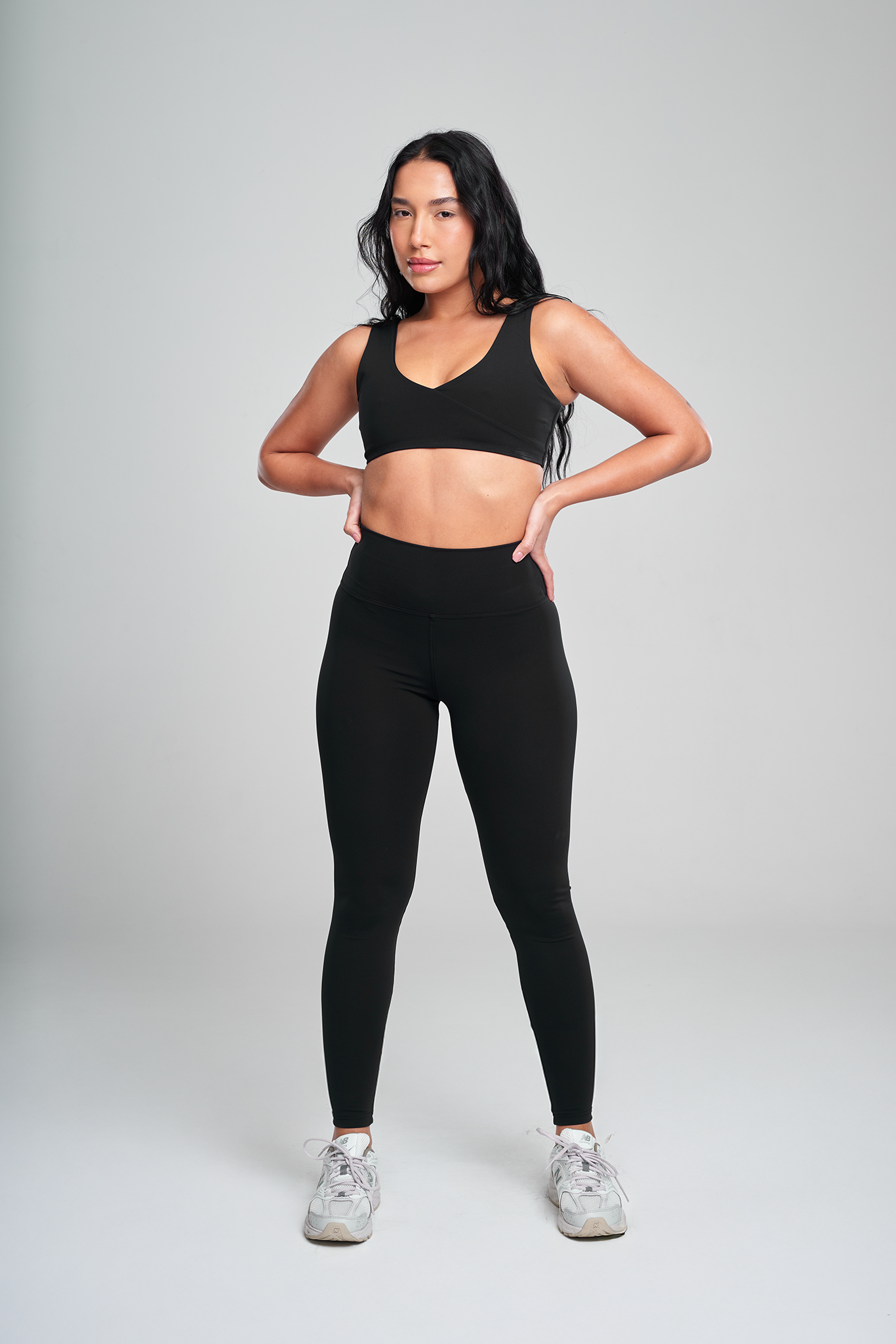 טופ YALUUP.PRO מעטפת + טייץ YALUUP.PRO ארוך גבוה - BLACK