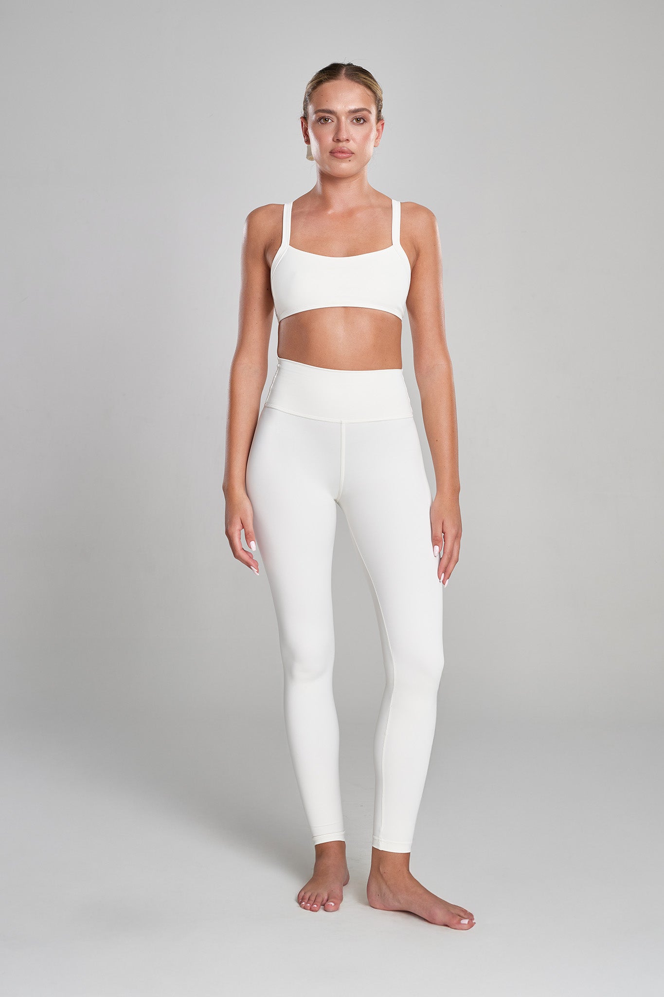 טייץ YALUUP.PRO ארוך גבוה - SNOW WHITE