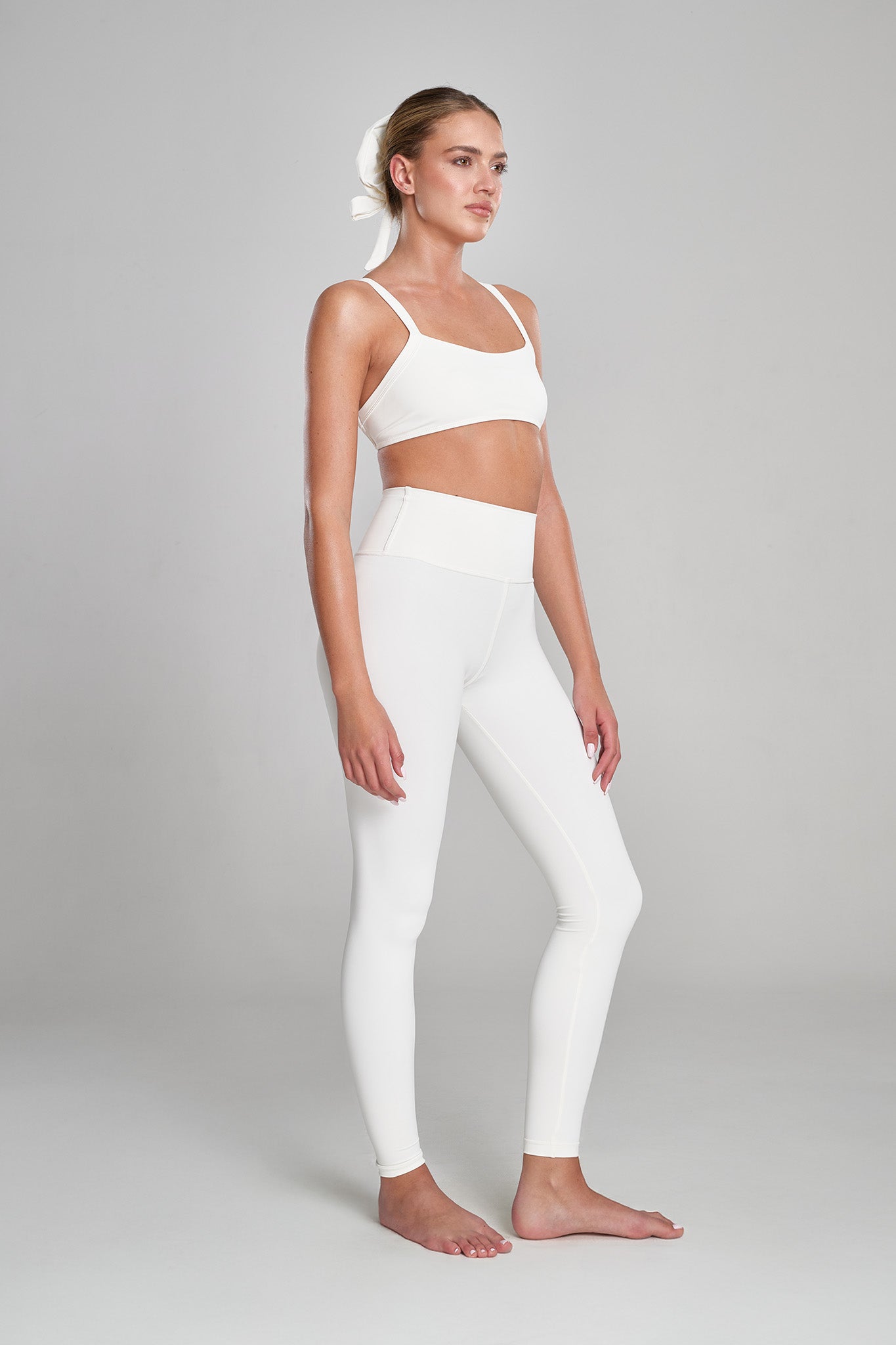 טייץ YALUUP.PRO ארוך גבוה - SNOW WHITE