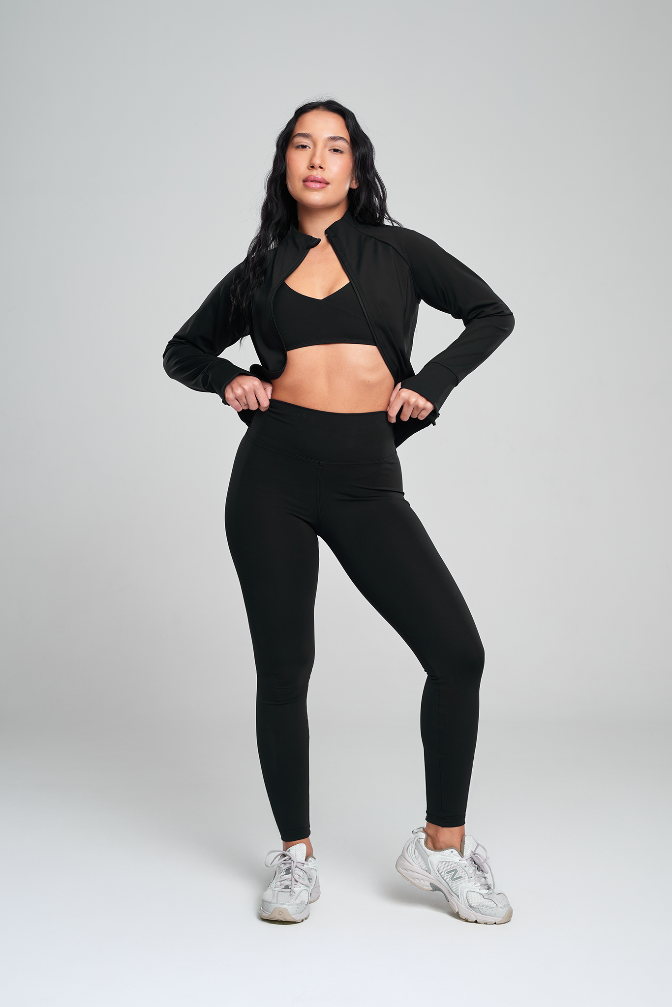 טייץ YALUUP.PRO ארוך גבוה - BLACK