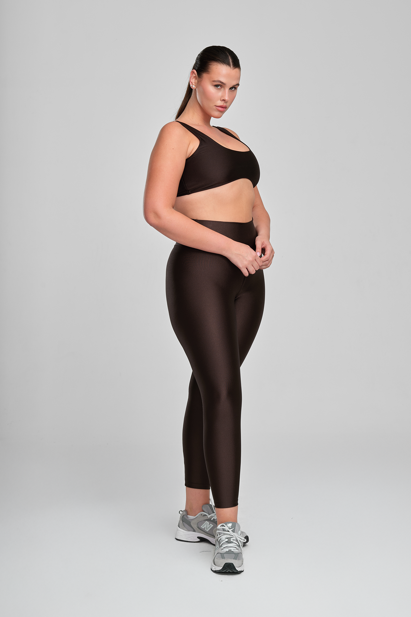 טייץ LIRUX ארוך גבוה עם כיס - COFFEE