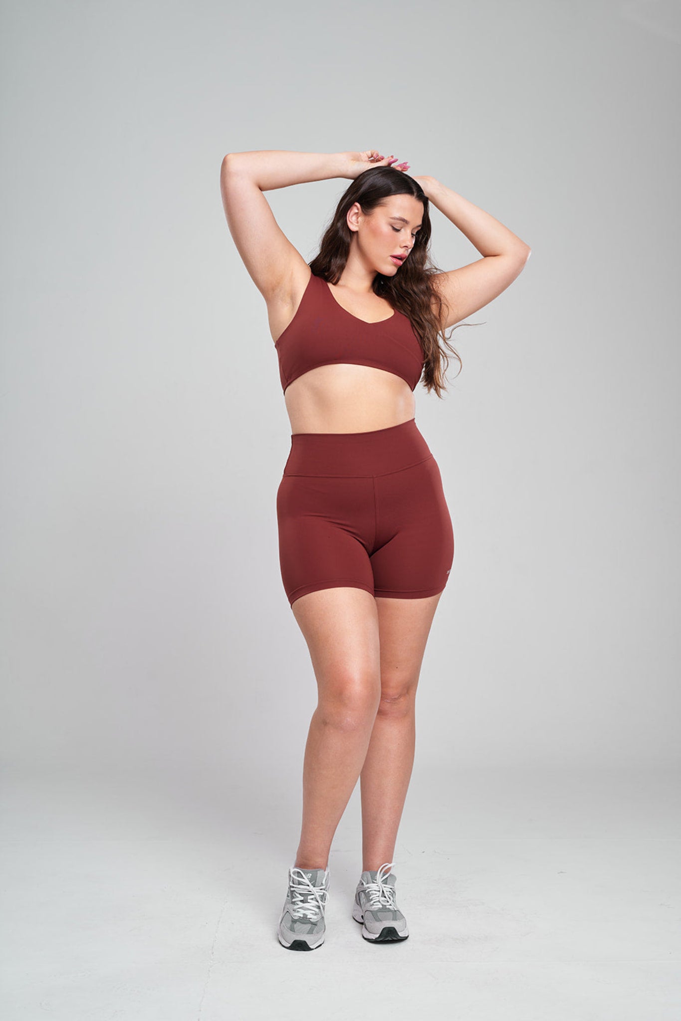 טופ YALUUP.PRO מעטפת + טייץ YALUUP.PRO קצר - DARK AMBER