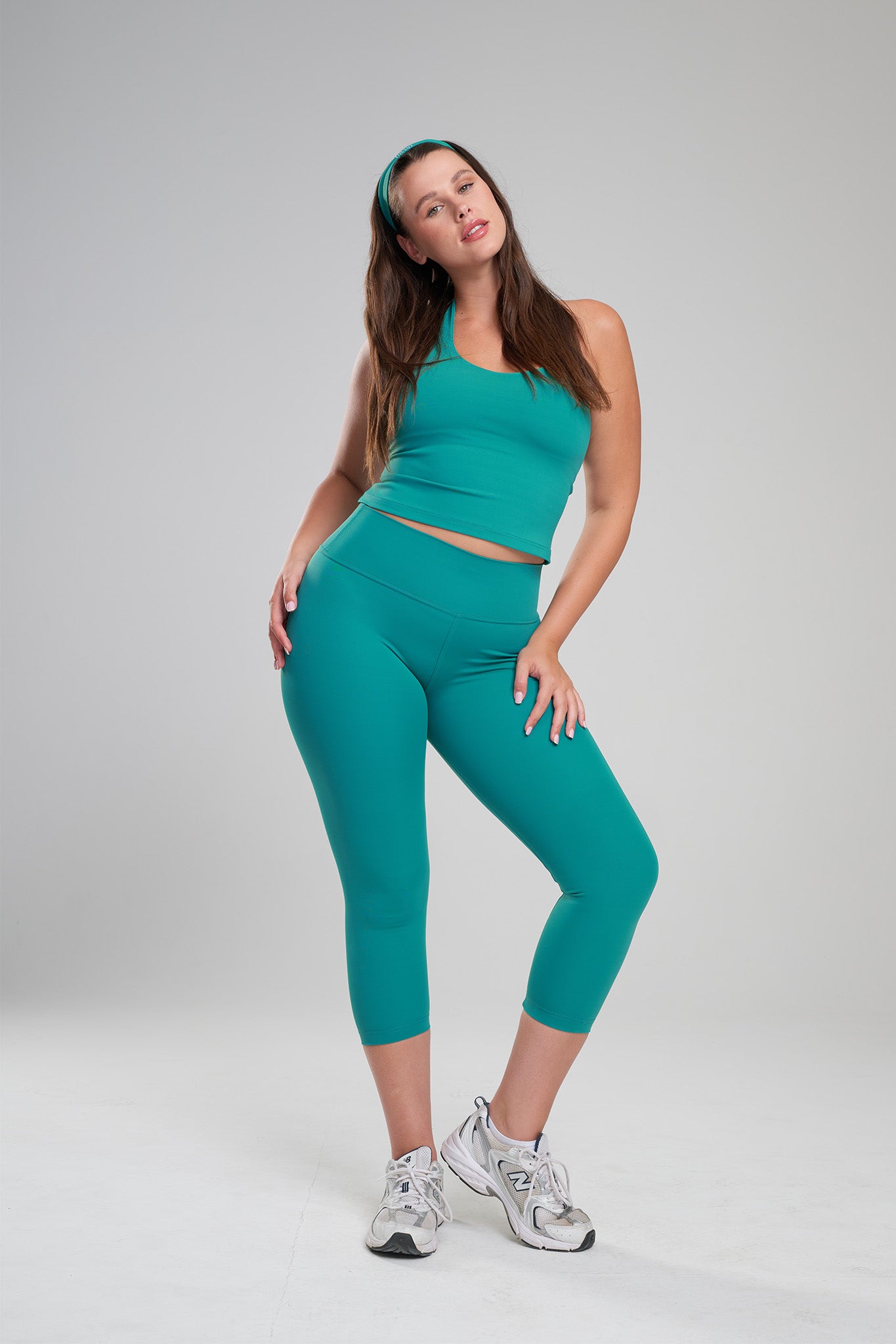 טייץ YALUUP.PRO 7/8 גבוה - AQUA MARINE