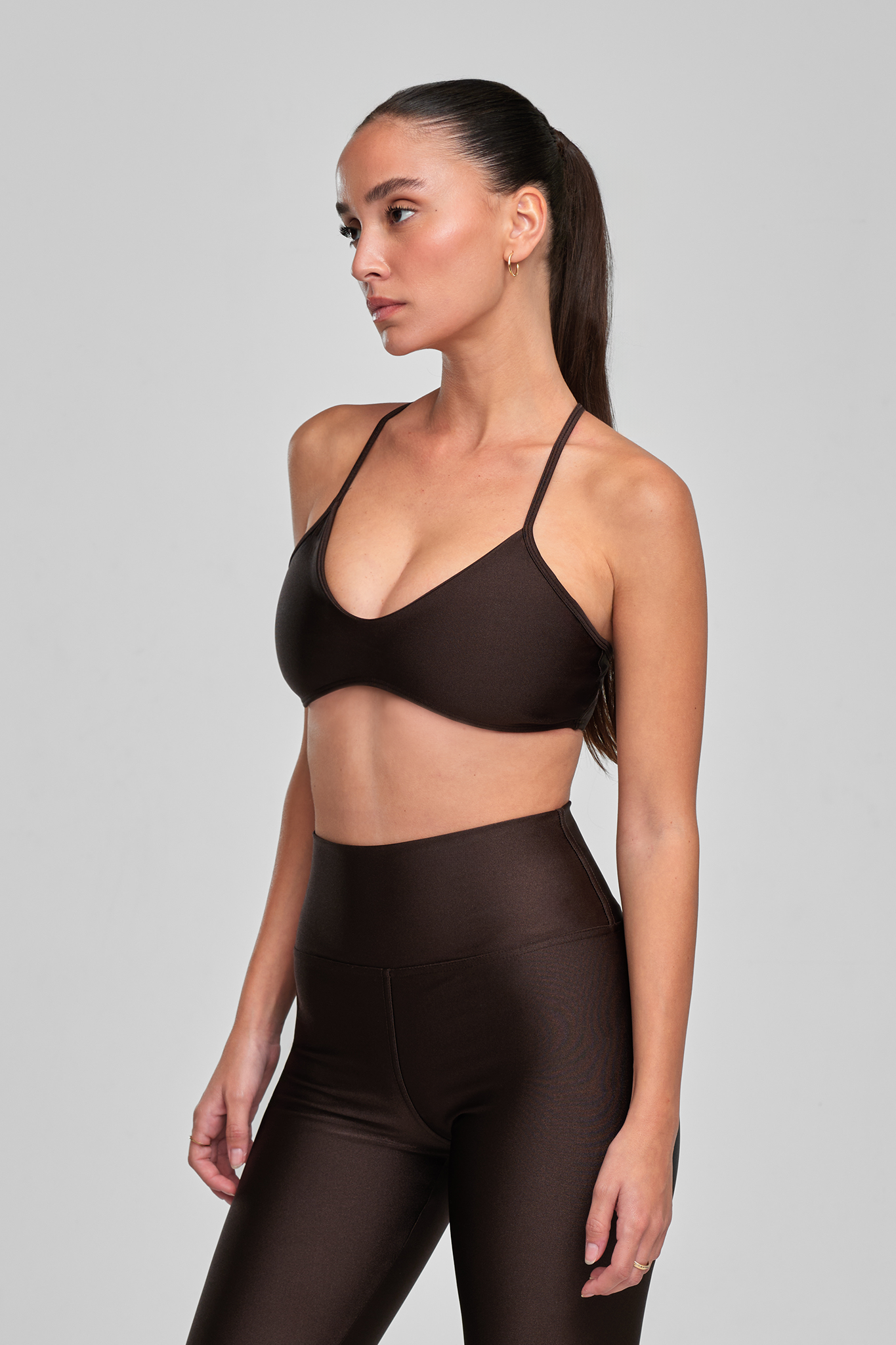 טופ LIRUX קטן מוצלב - COFFEE