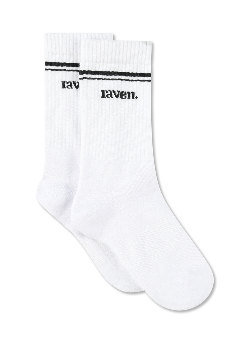 raven socks package - שחור + לבן