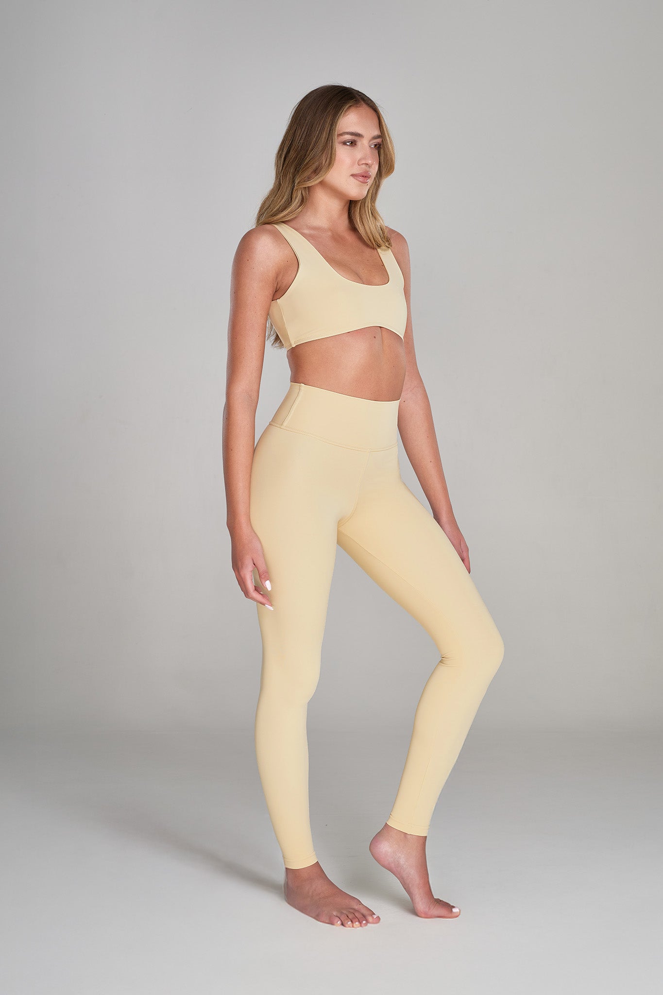 טייץ YALUUP.PRO ארוך גבוה - BUTTER MILK