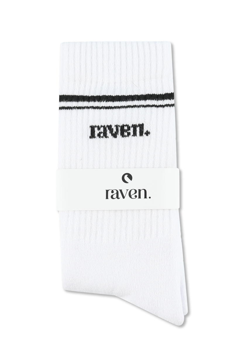 raven socks - לבן